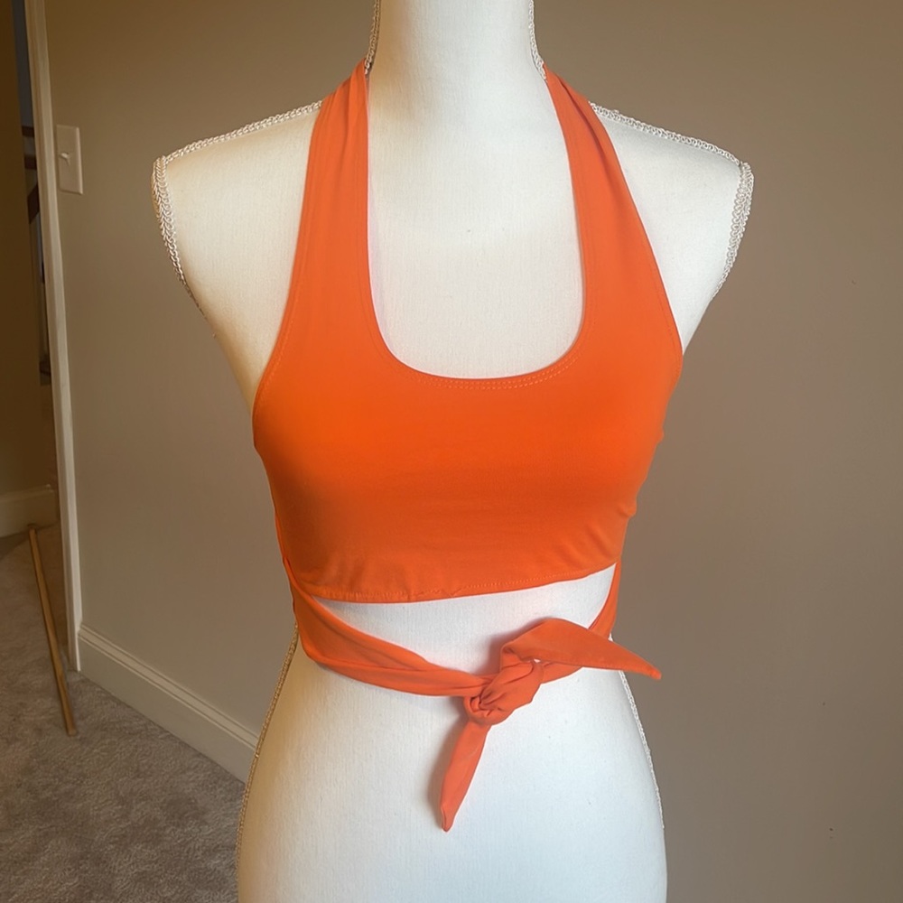 Orange crop top
